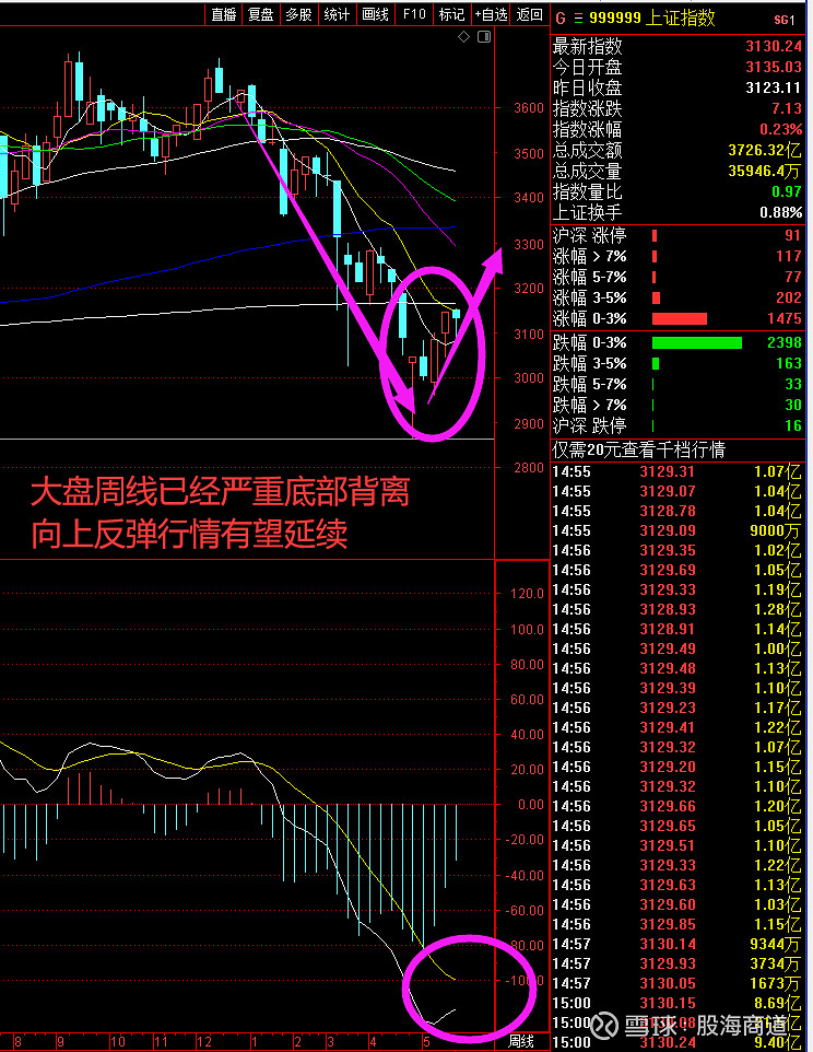 大盘冲高回落3100点