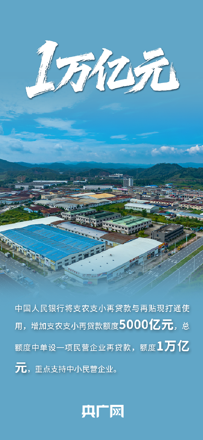 央行：增加支农支小再贷款额度、设立民营企业再贷款