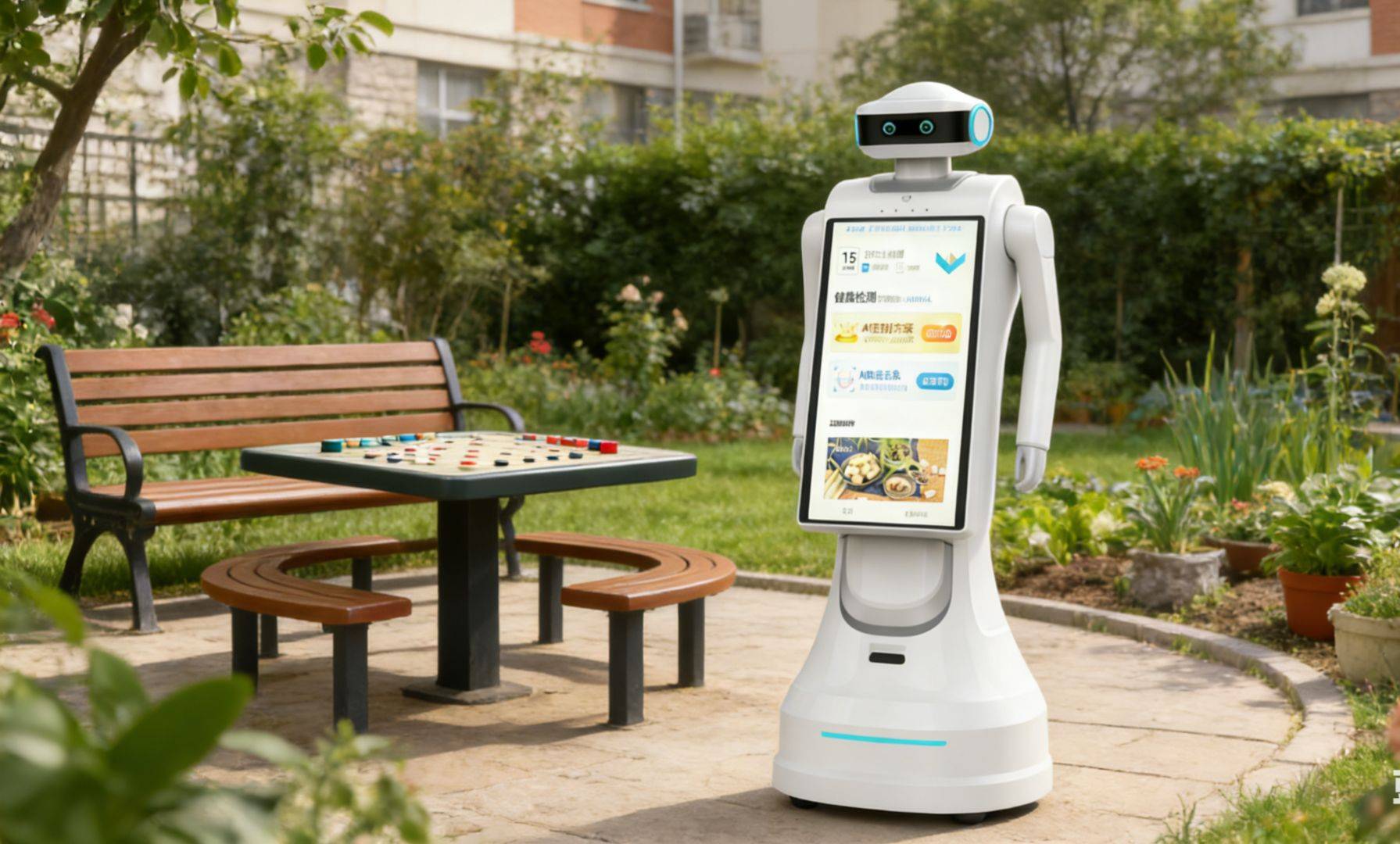 智能康养机器人养老驿站上线